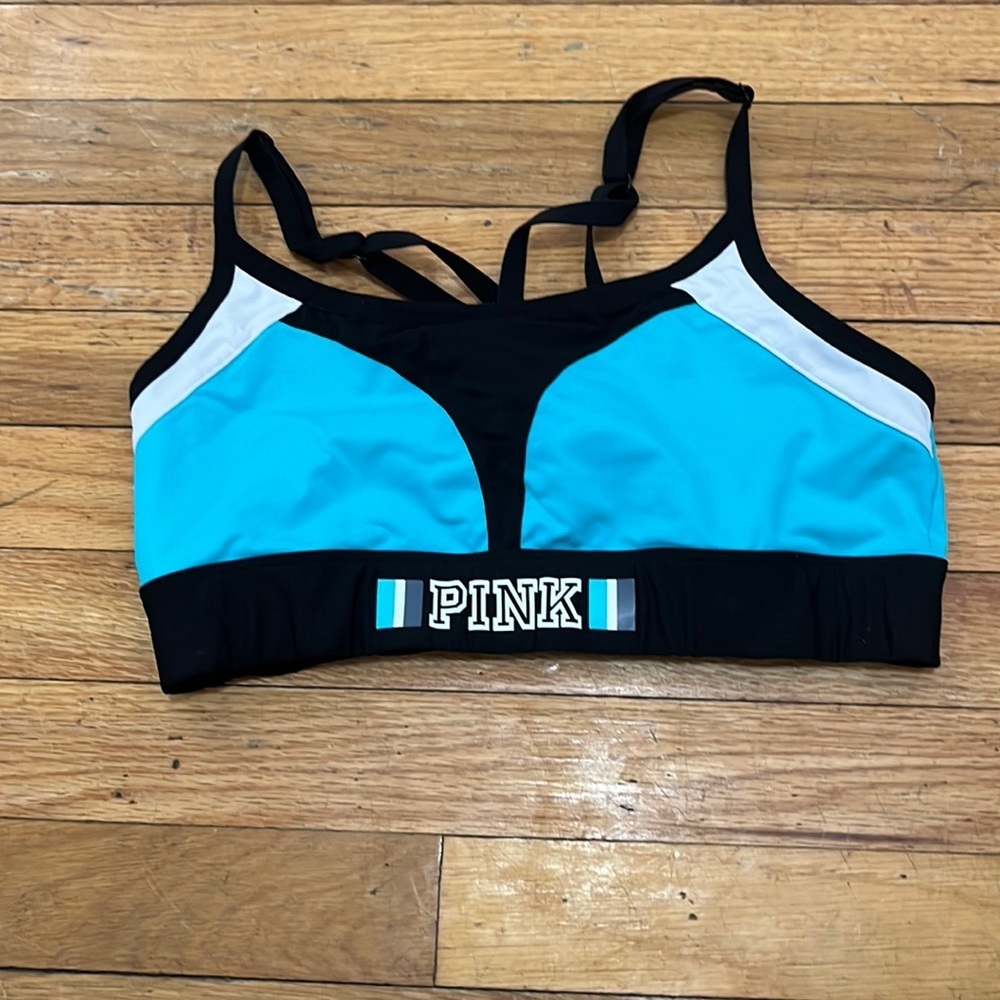 Pink Victoria’s Secret turquoise sports bra